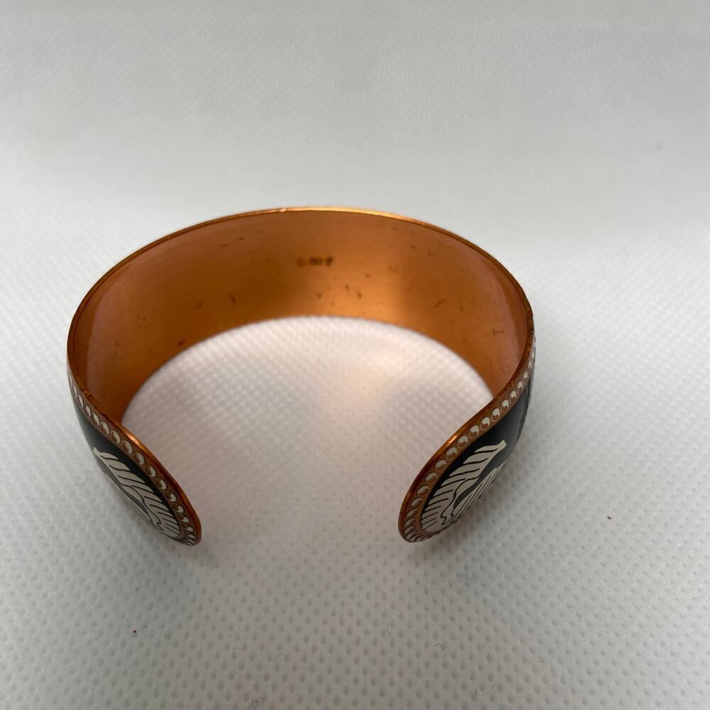 Vintage Golden Blossom Copper Cuff Franklin Mint Japan - Picture 4 of 6